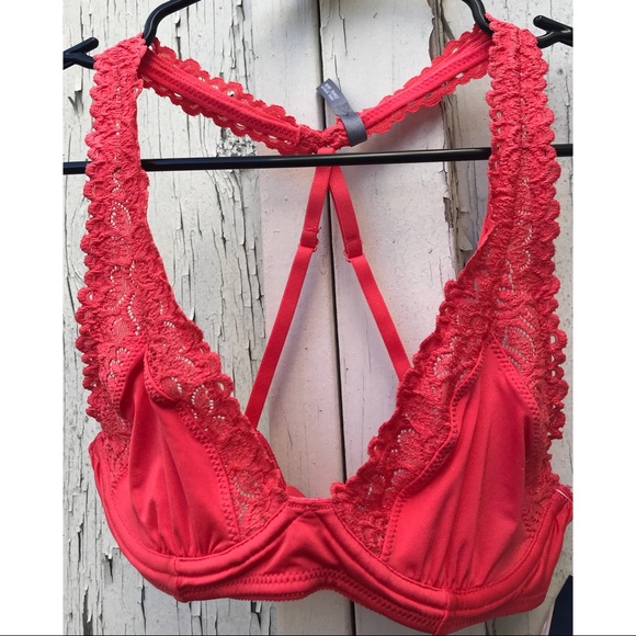 aerie Other - NWT Aerie Super Soft Lace Red Shoulder Bra